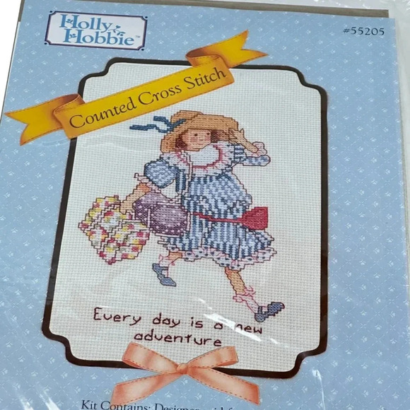 Holly Hobbie Counted Cross Stitch Kit Every Day New Adventure  Vintage Sealed - Picture 3 of 5